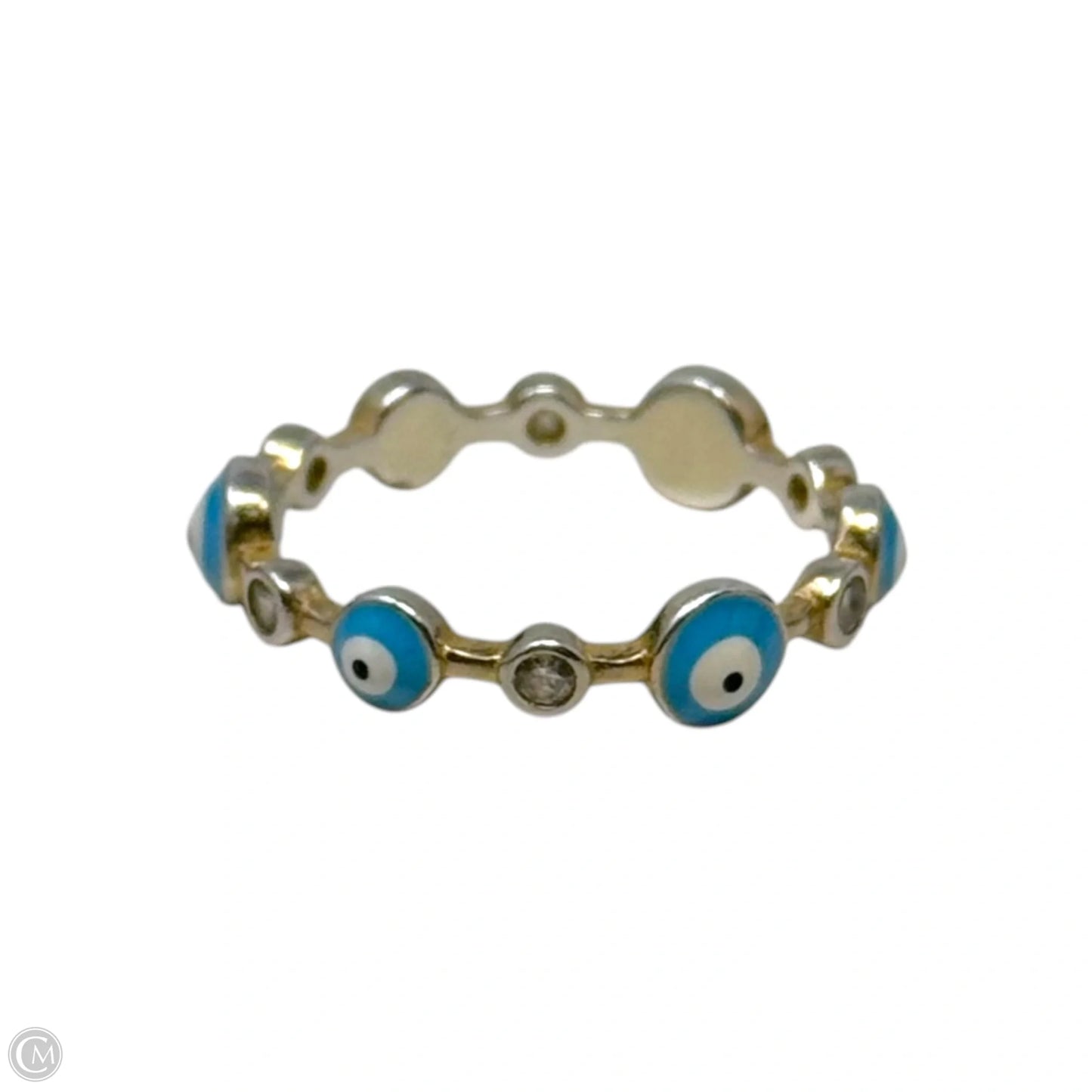 Evil Eye Sterling Silver Ring Sterling, Size: 8