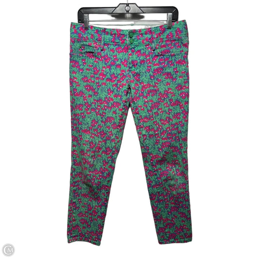 Worth Skinny Mini Jeans Designer By Lilly Pulitzer In Floral Print, Size: 6