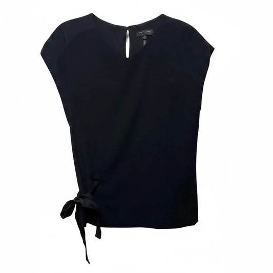 Etta Side Tie Blouse By Rag And Bone In Black, Size: M