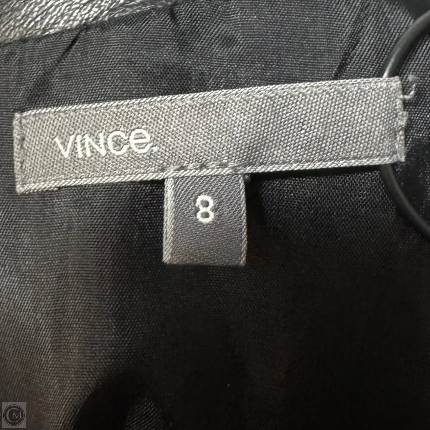 Leather Cap Sleeve Mini Dress By Vince In Black, Size: 8
