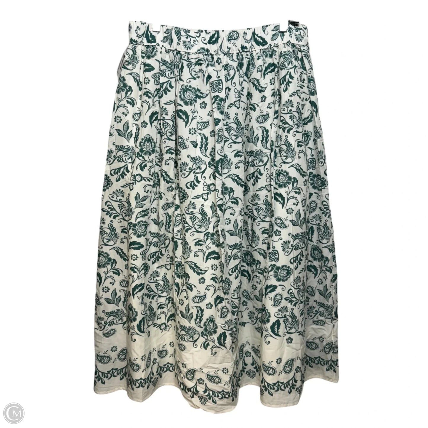 Skirt Maxi By Loft In Green & White, Size: L
