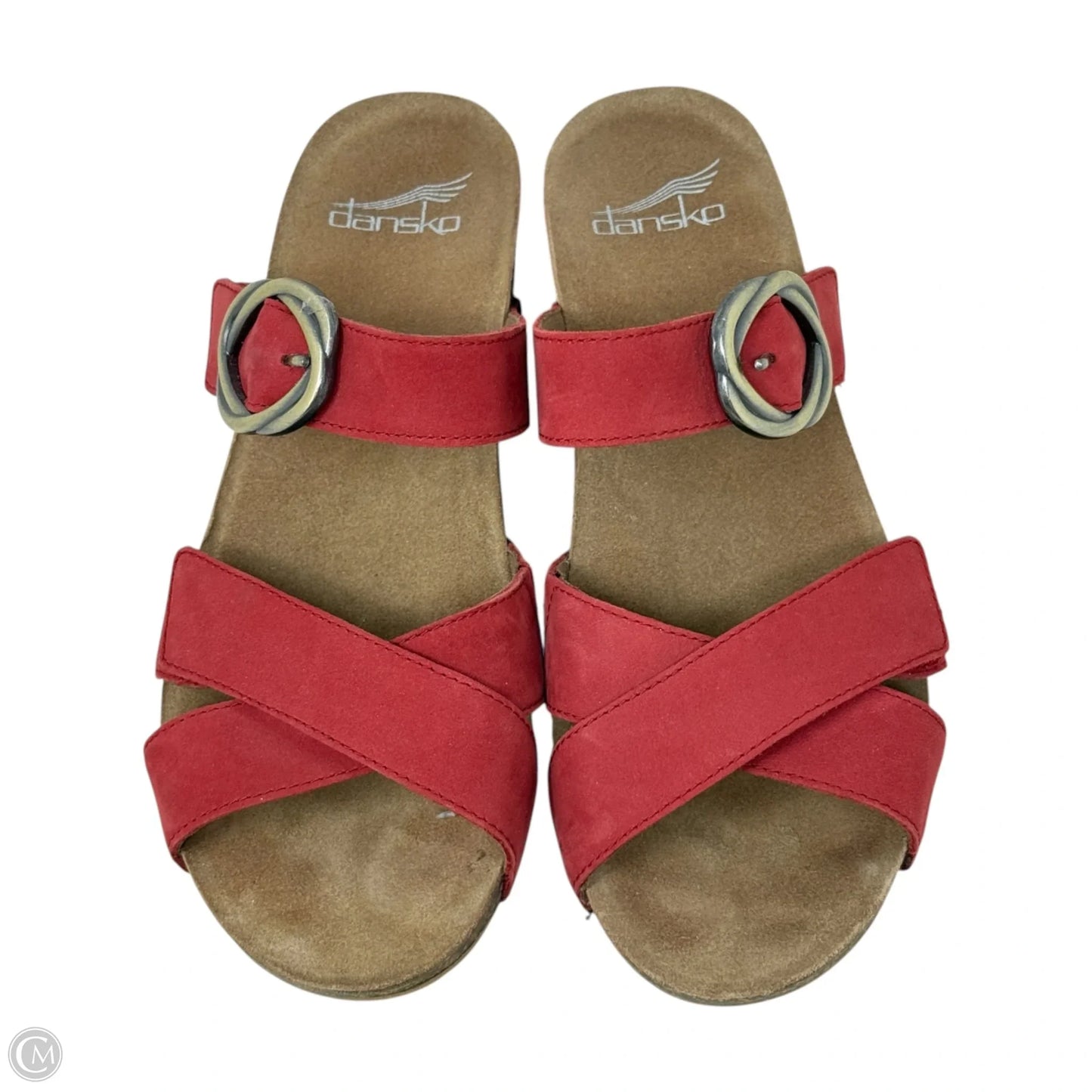 Sandals Heels Wedge By Dansko In Red, Size: 7.5