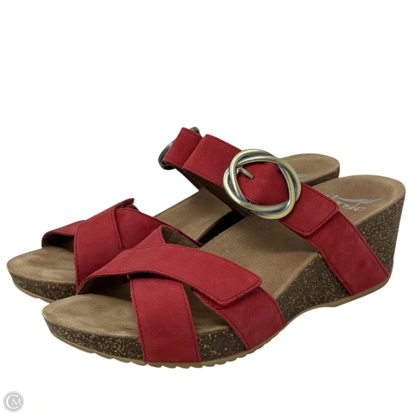 Sandals Heels Wedge By Dansko In Red, Size: 7.5