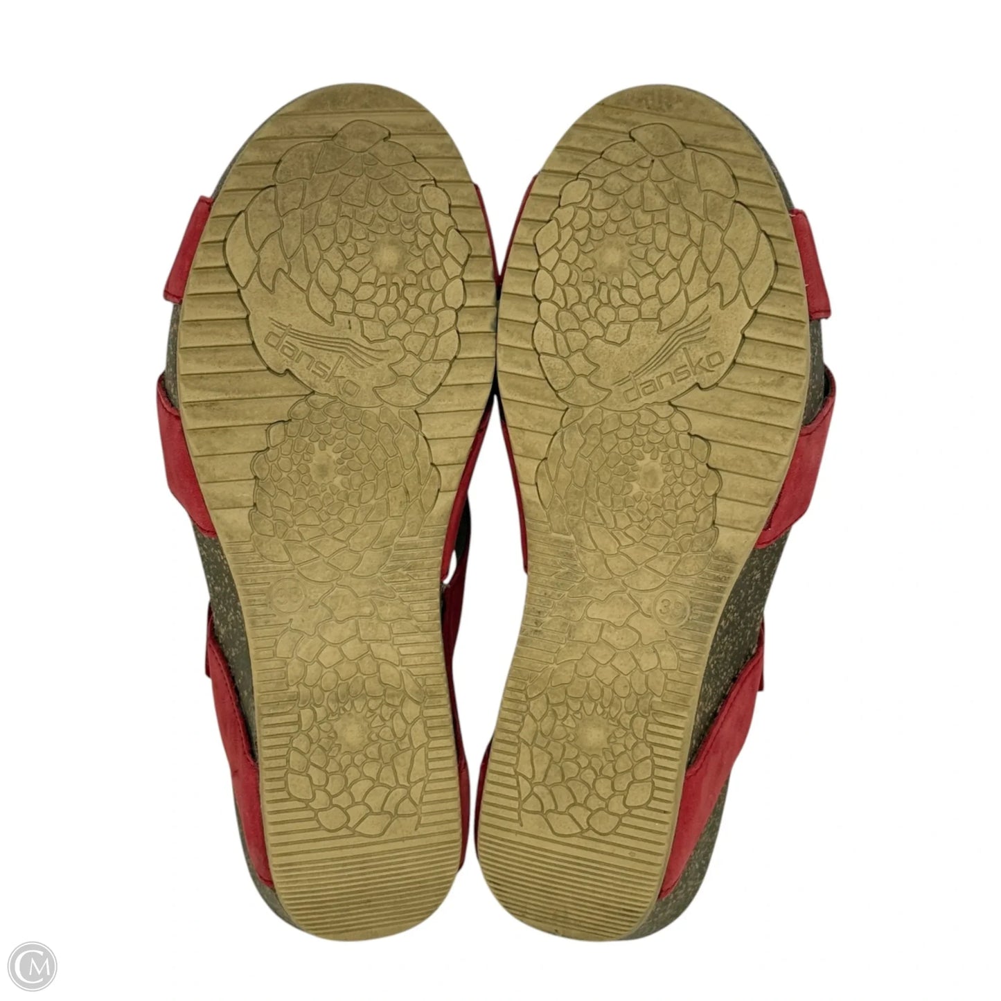 Sandals Heels Wedge By Dansko In Red, Size: 7.5