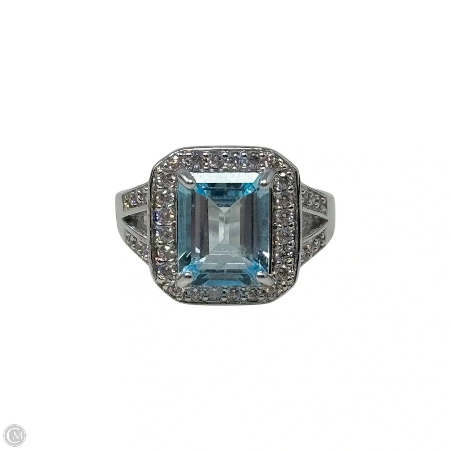 Blue Gem Ring Statement, Size: 7