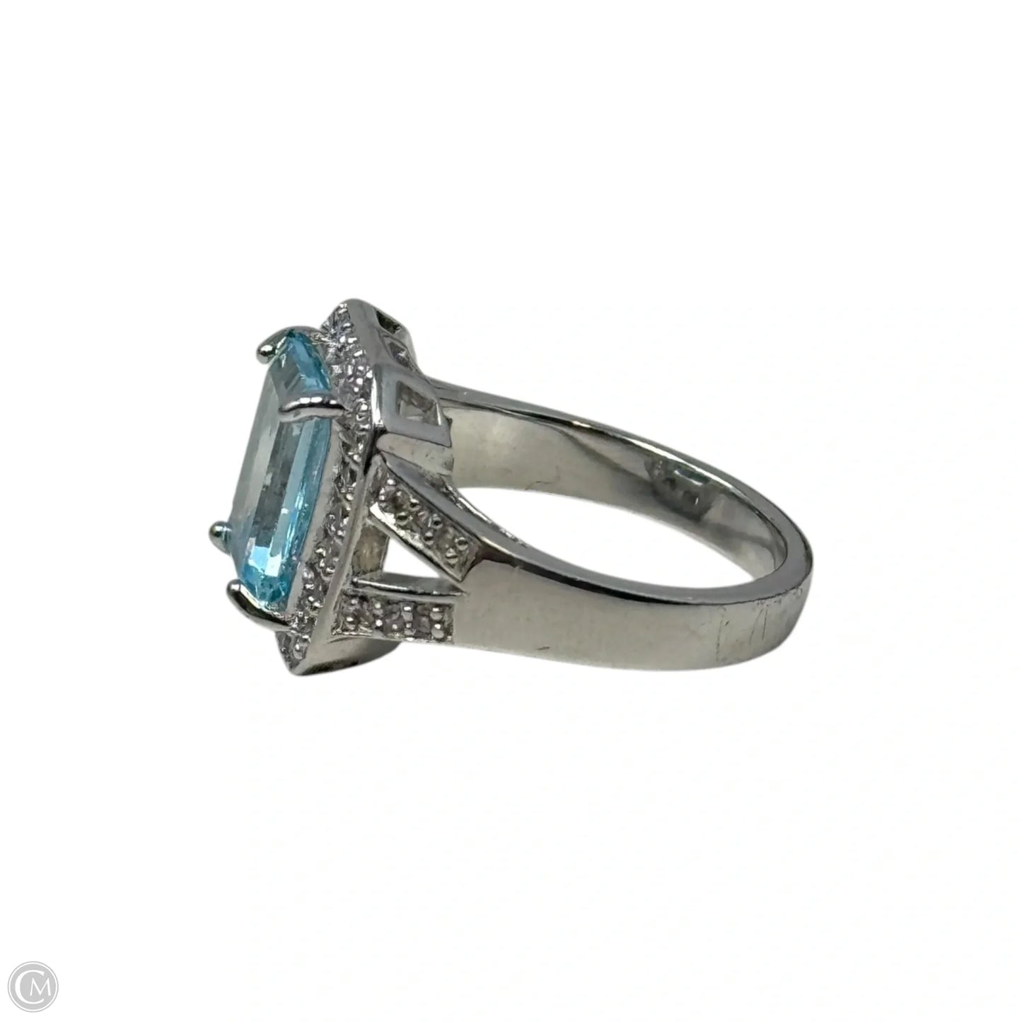 Blue Gem Ring Statement, Size: 7