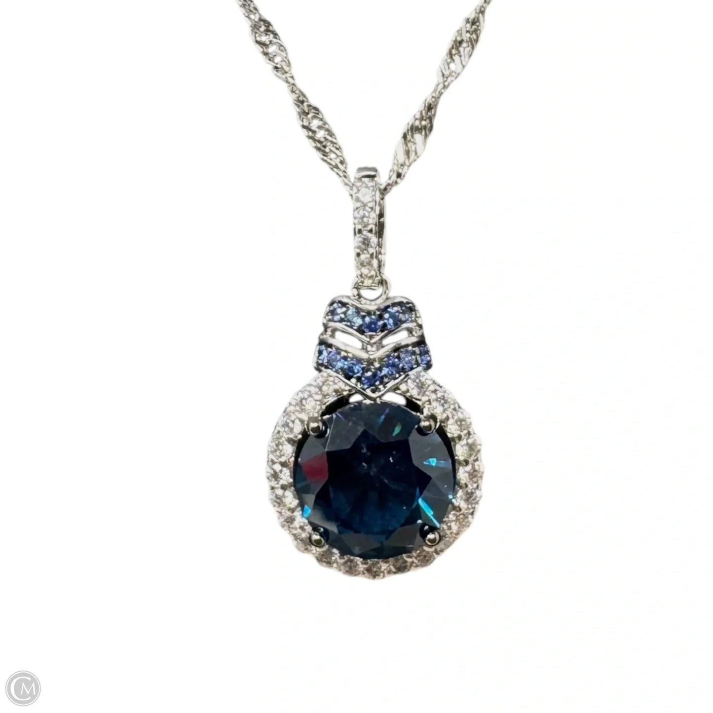 Blue Stone Pendant Necklace