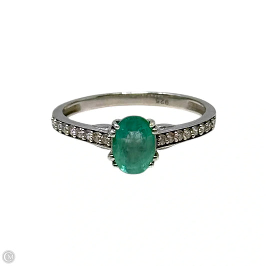 Oval Cut Gem Ring Sterling Silver, Size: 7