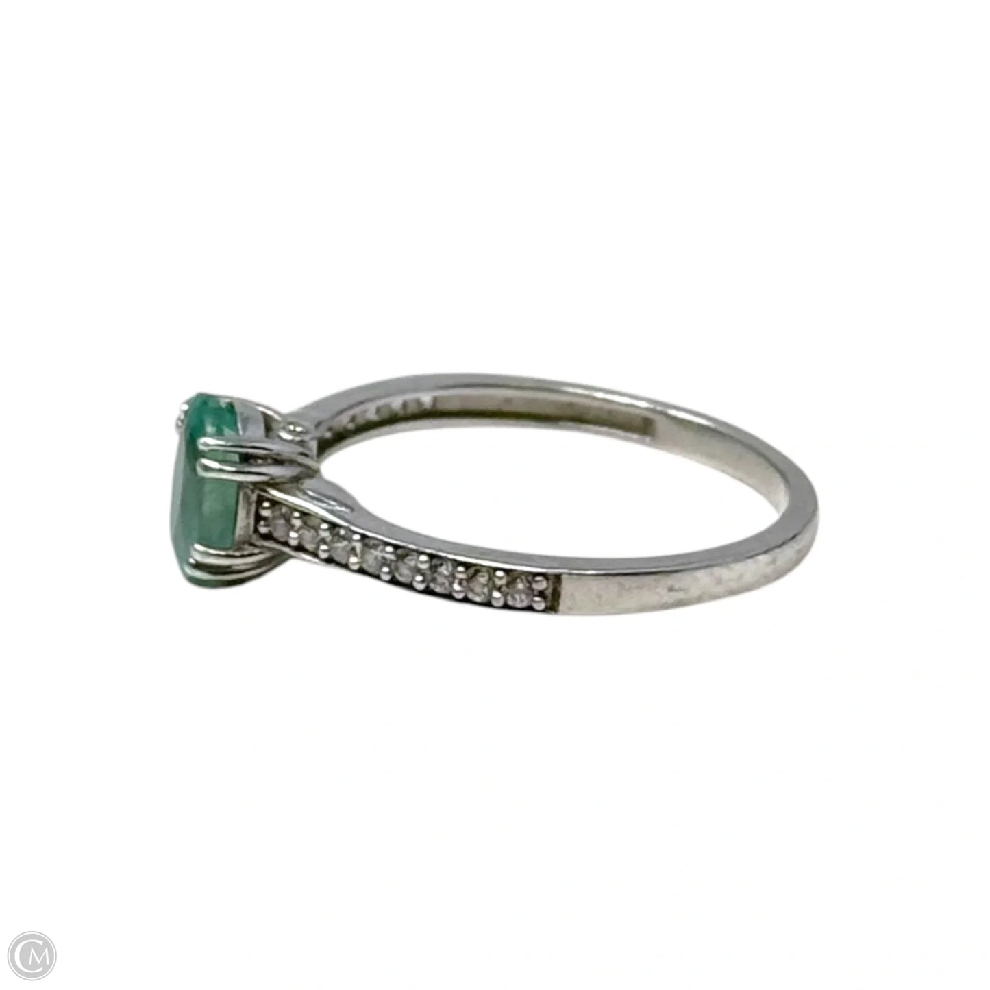 Oval Cut Gem Ring Sterling Silver, Size: 7