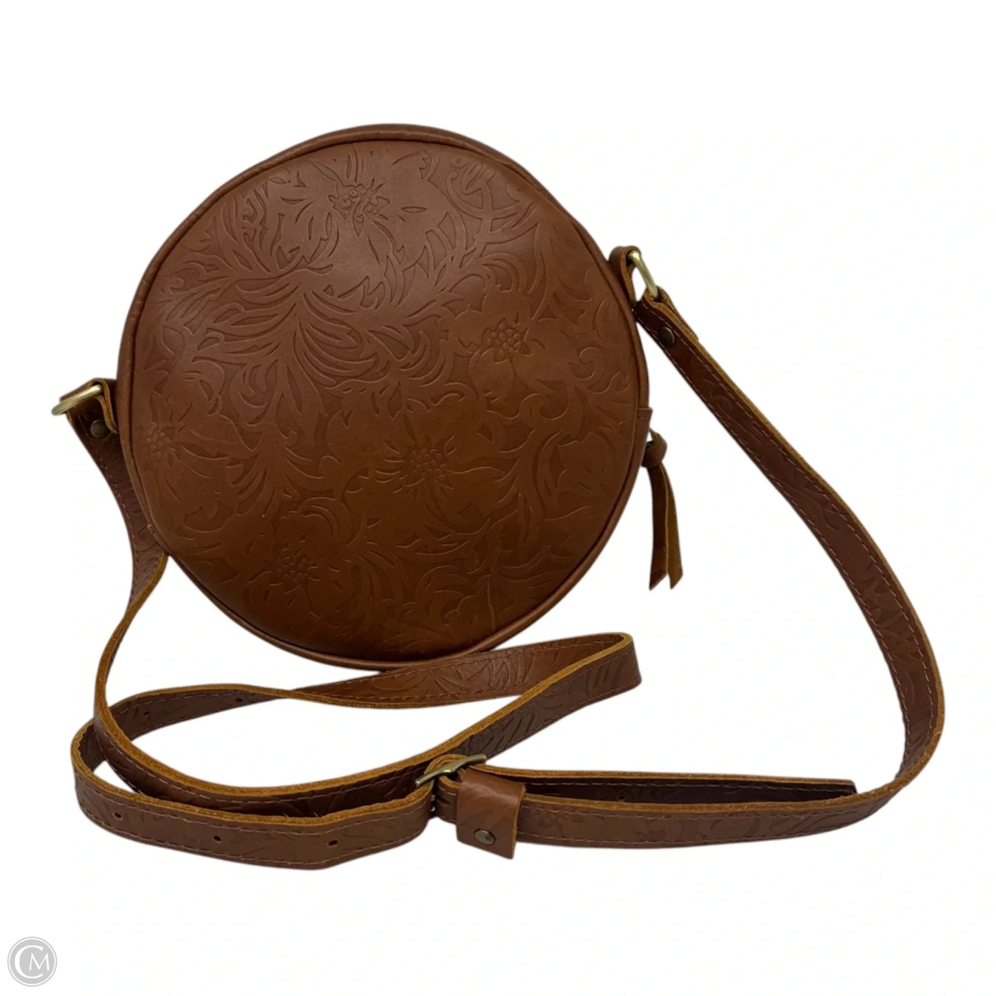 Embossed Circle Crossbody Leather By Portland Leather, Size: Medium