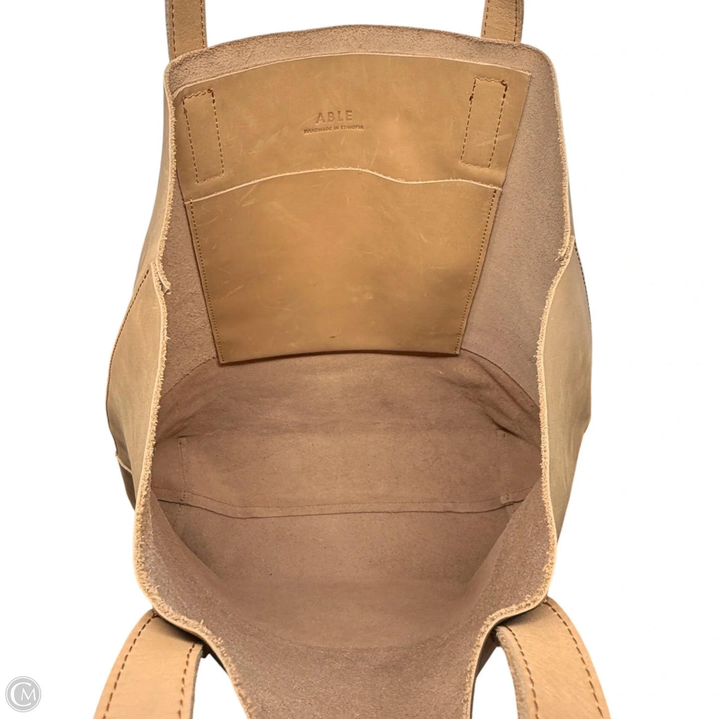 Tote Leather By Able, Size: Medium