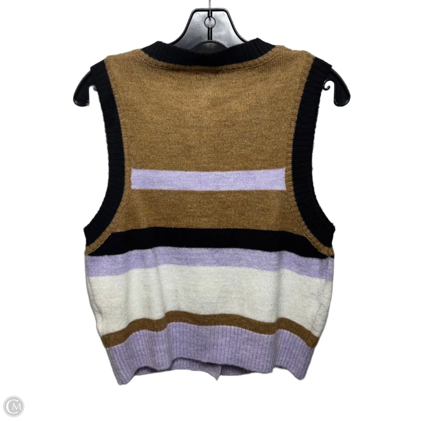 Vest Sweater By Maeve In Striped Pattern, Size: M