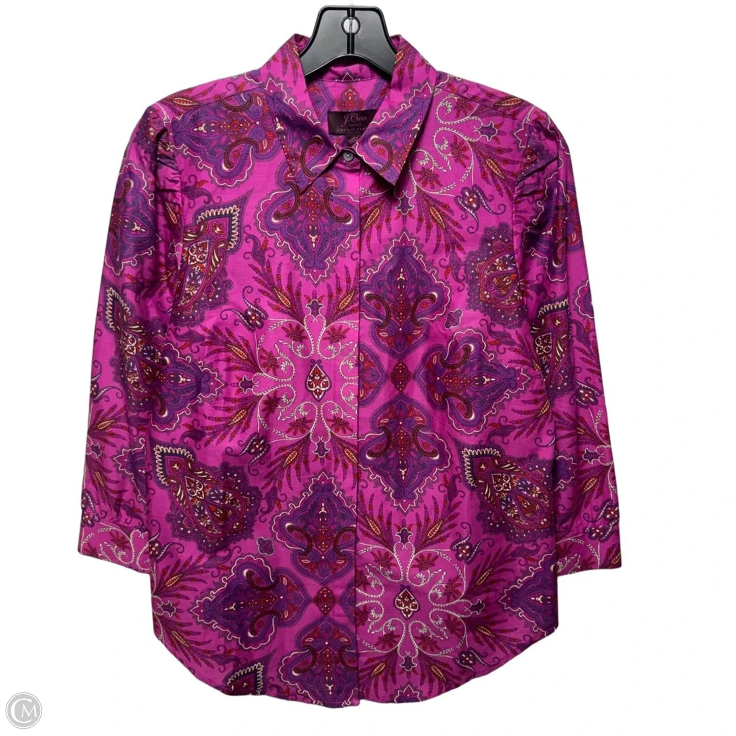 Liberty Print 100% Cotton Button Up Shirt By J. Crew In Lady Paisley Print, Size: 4