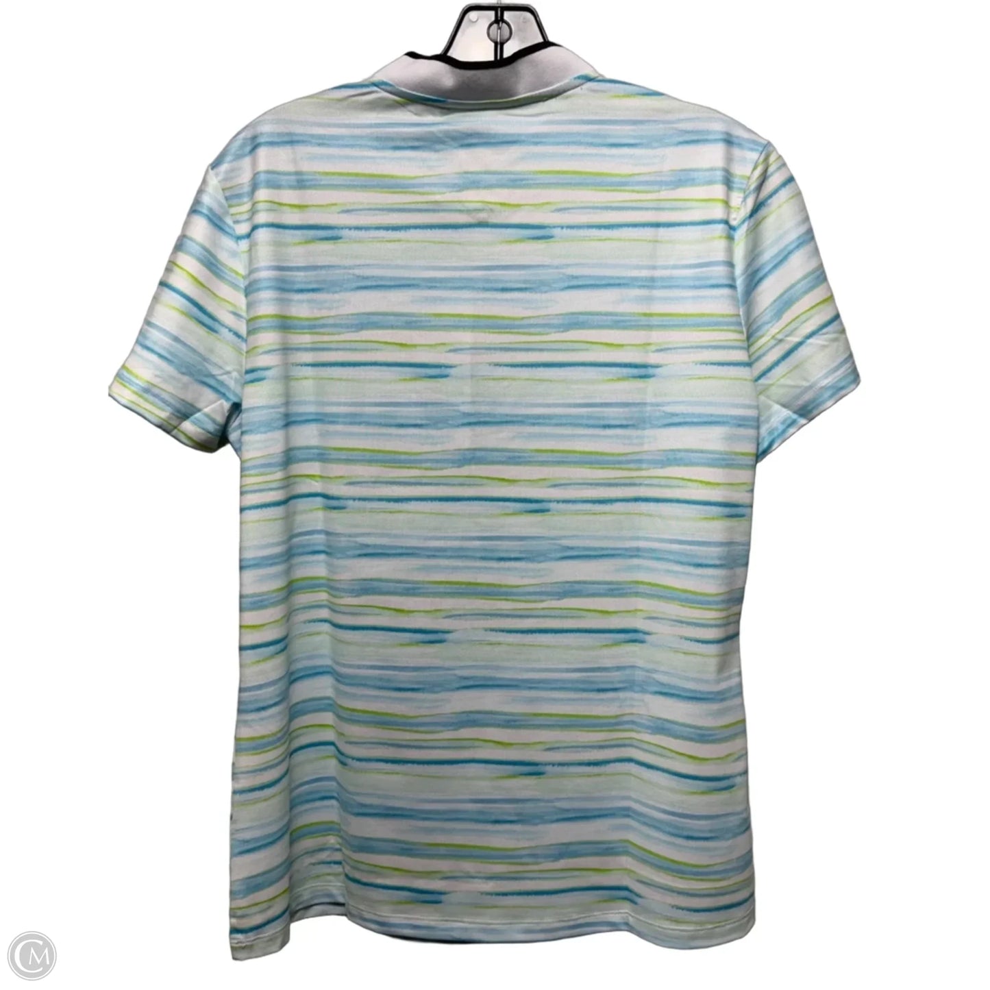 Athletic Top Short Sleeve By Niva Sport In Blue & Green, Size: L