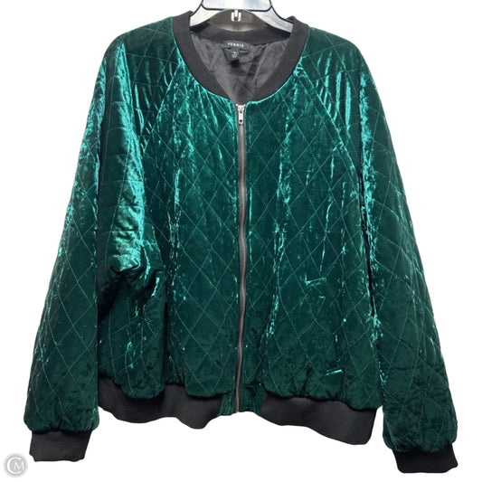 Jacket Puffer & Quilted By Torrid In Green, Size: 5x