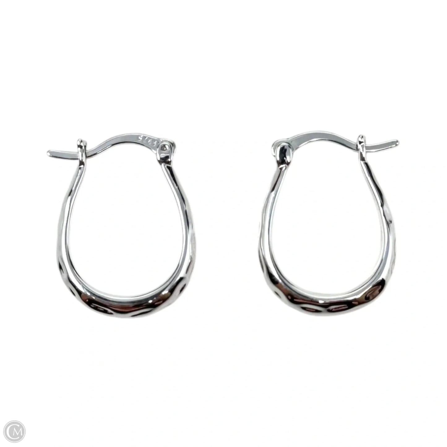 U Shaped Hoop Earrings Sterling Silver