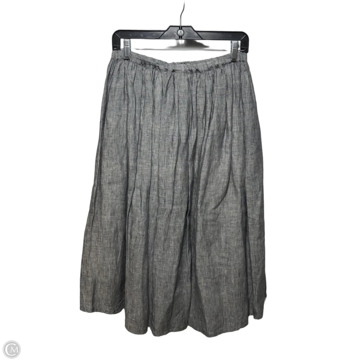 Linen Skirt Maxi By Antiquities In Grey, Size: M/L ESTIMATED