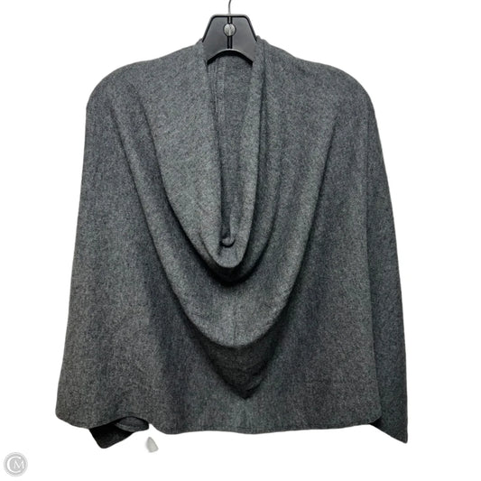 Cashmere Blend Poncho In Grey, Size: Osfm