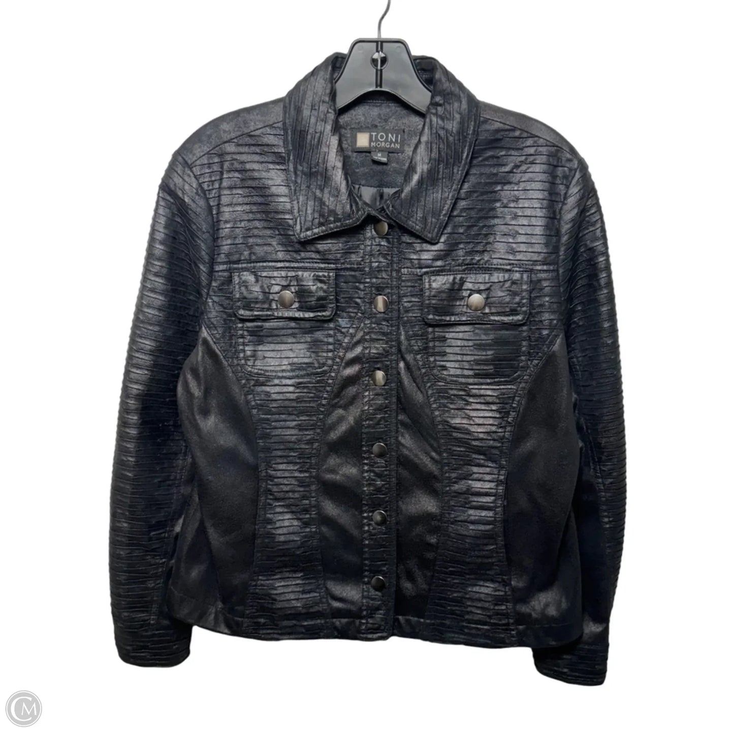 Jacket Shirt By Toni Morgan In Black, Size: M