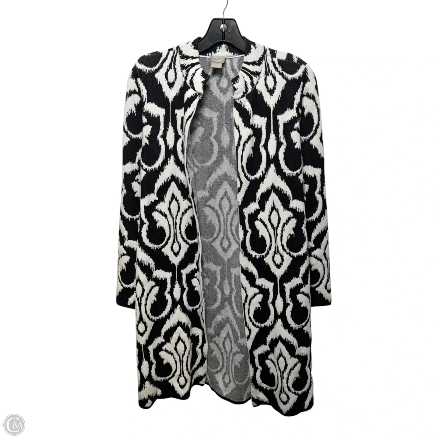 Sweater Cardigan By Chicos In Black, Size: M