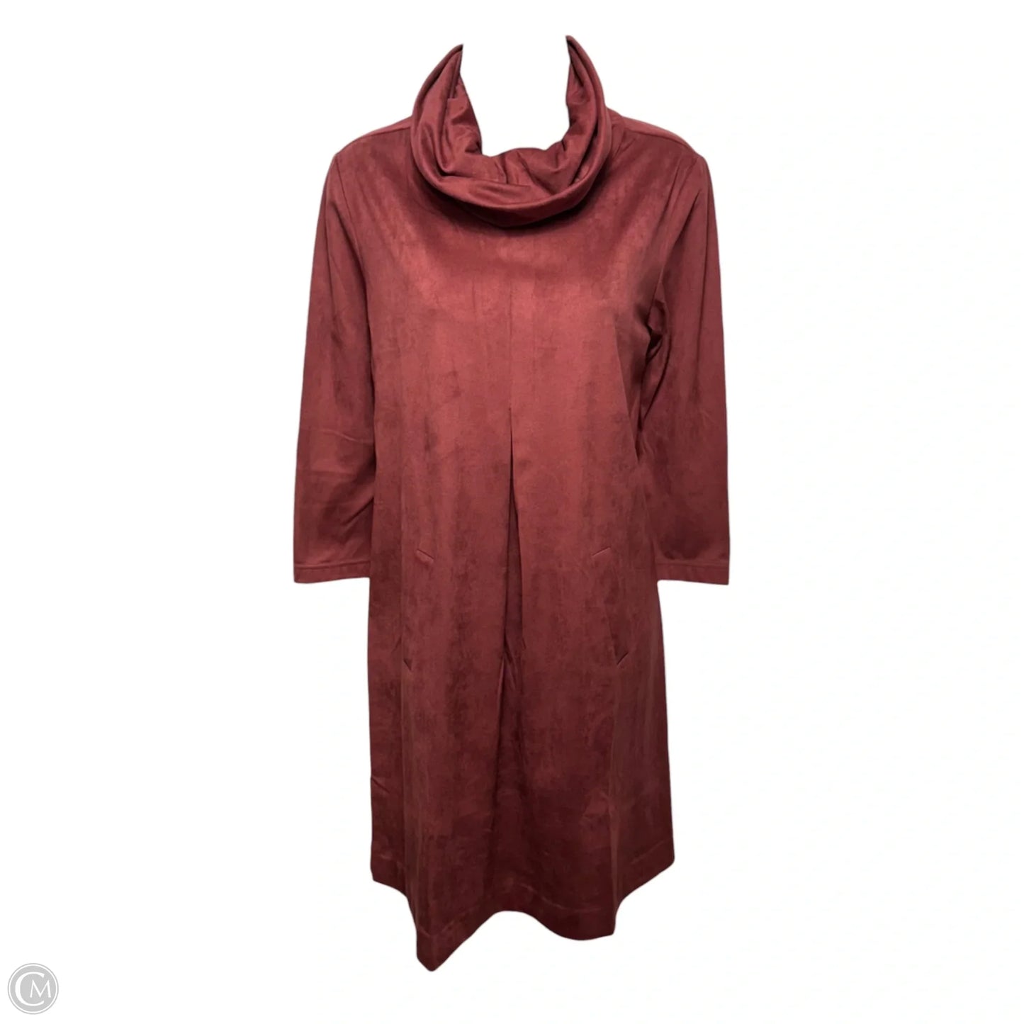 Kim Faux Suede Cowl Neck Dress By Tyler Boe In Red, Size: S