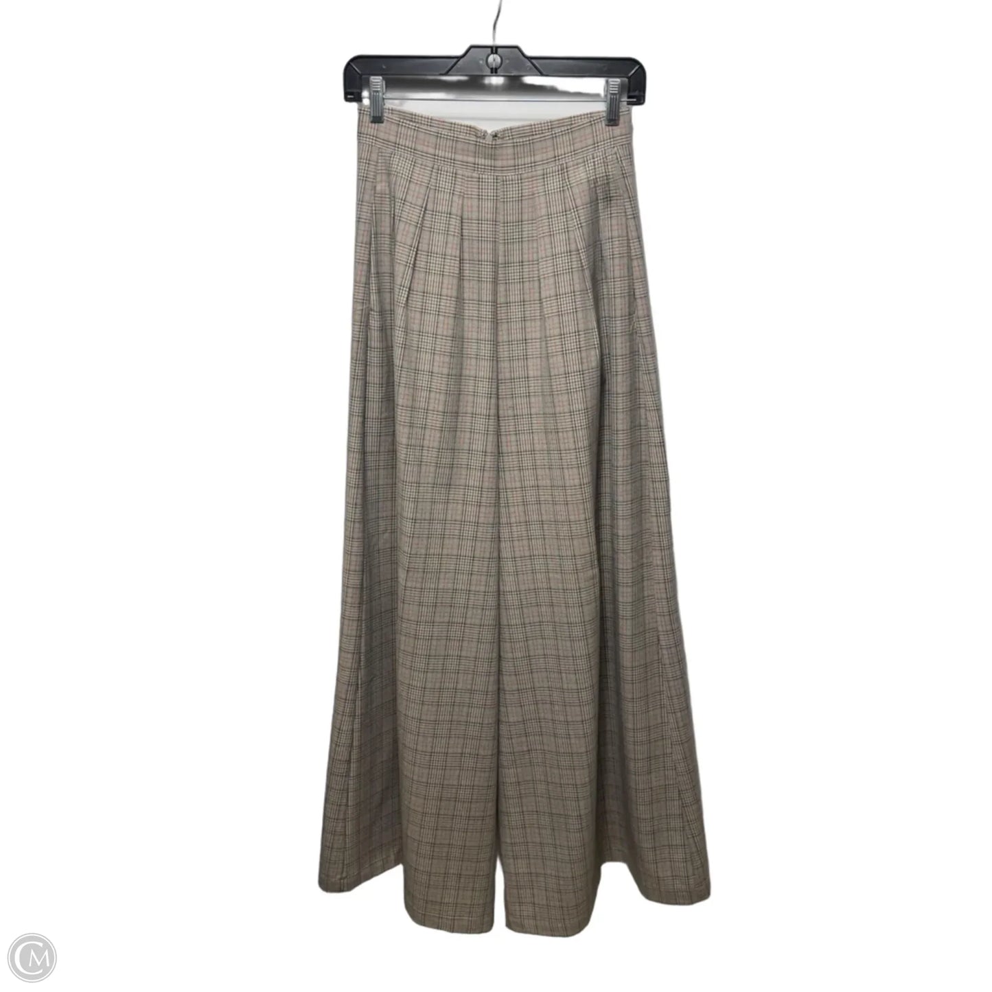 Pleated Wide-Leg Plaid Trousers By Corey Lynn Calter X Anthropologie In Plaid Pattern, Size: XS/S ESTIMATED