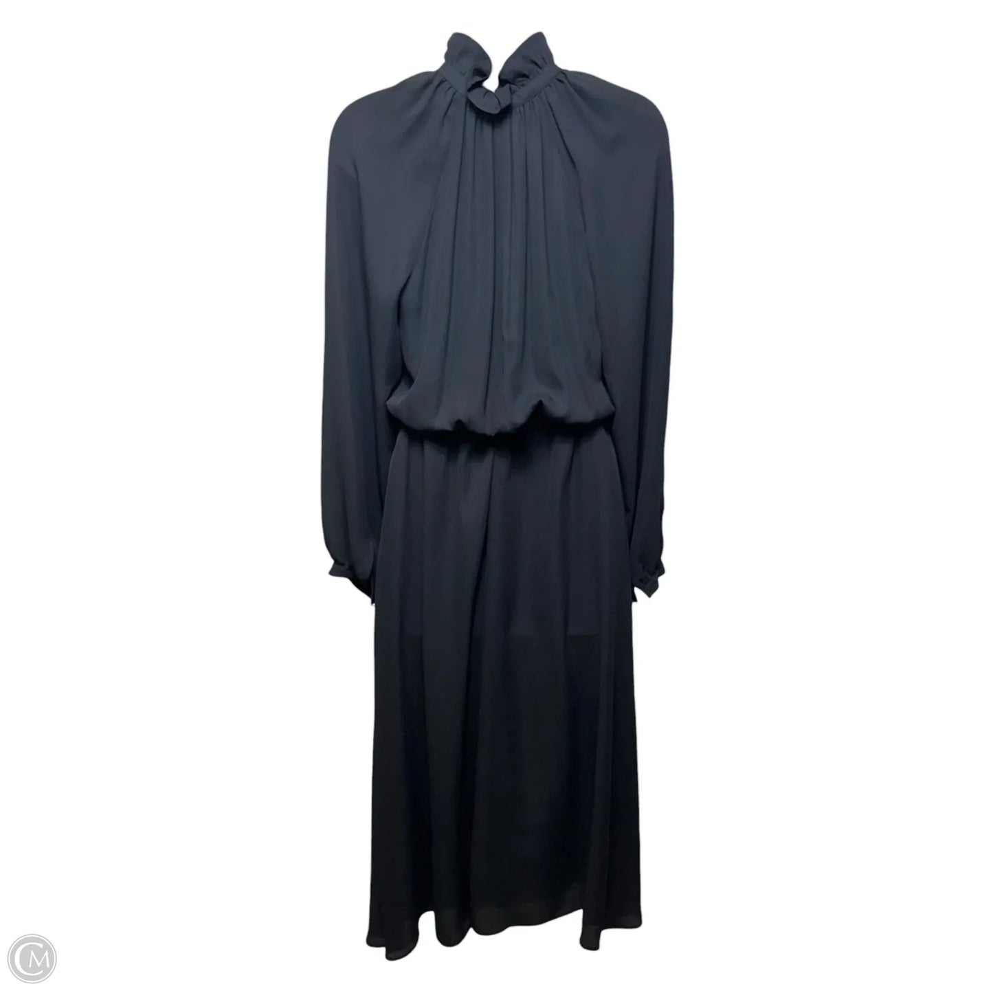 Long Dress With Victorian Collar By In Black, Size: 2 (Fr 34)