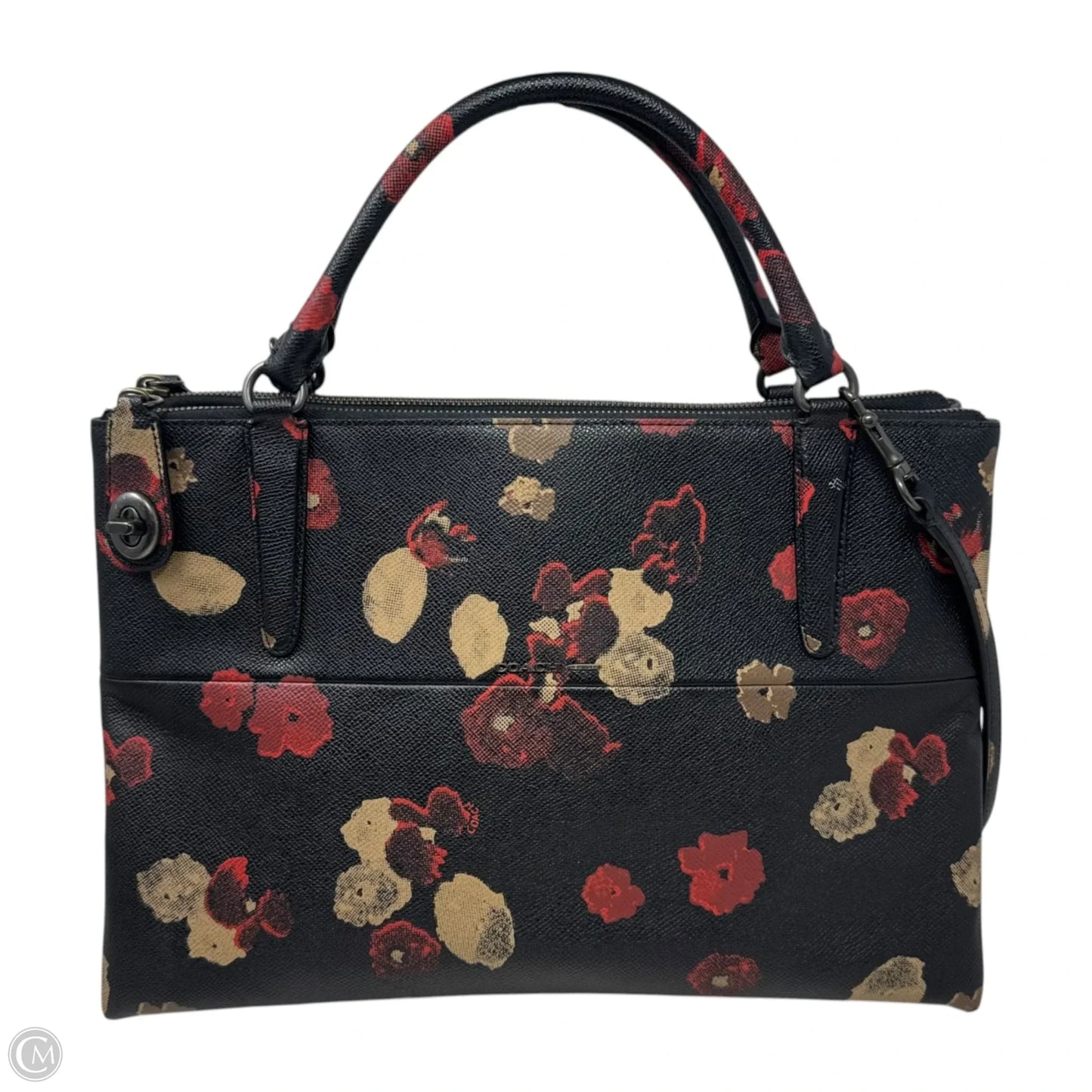 Borough Turnlock Handbag Designer By Coach, Size: Medium