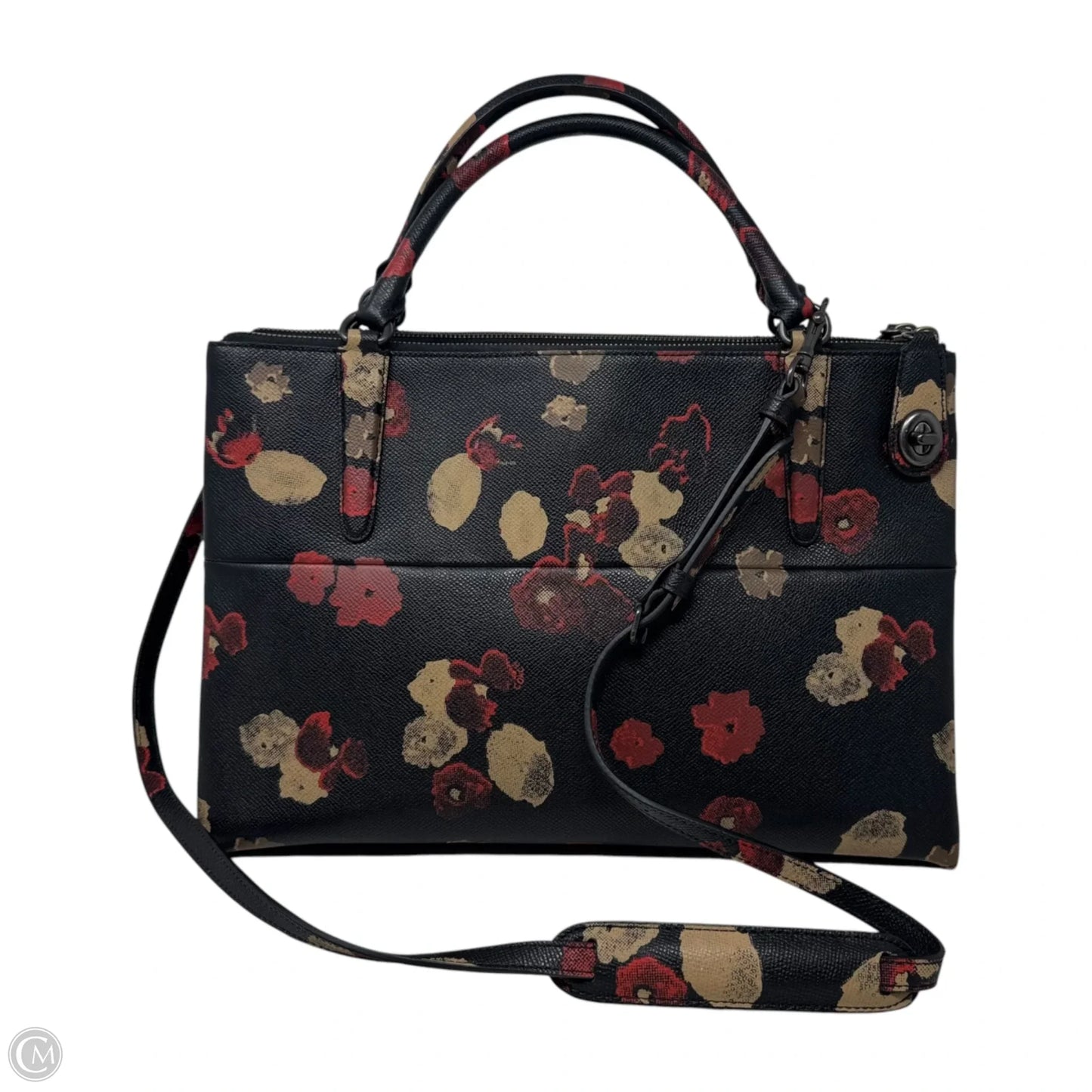 Borough Turnlock Handbag Designer By Coach, Size: Medium