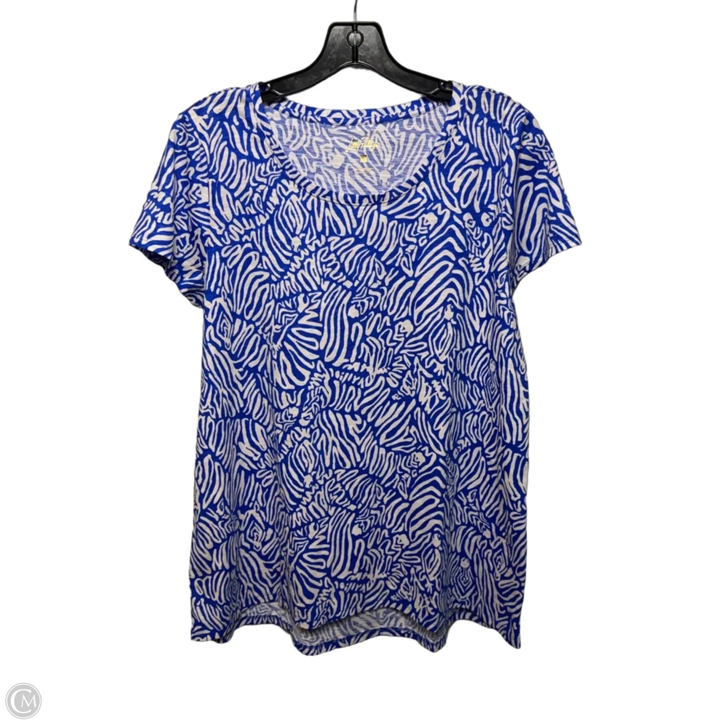 Tunic Designer By Lilly Pulitzer In Blue & White, Size: L