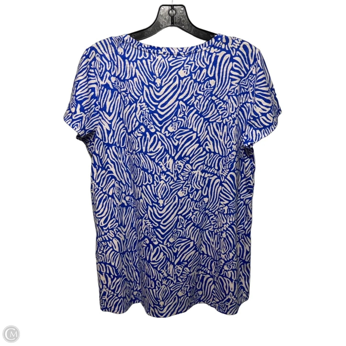 Tunic Designer By Lilly Pulitzer In Blue & White, Size: L