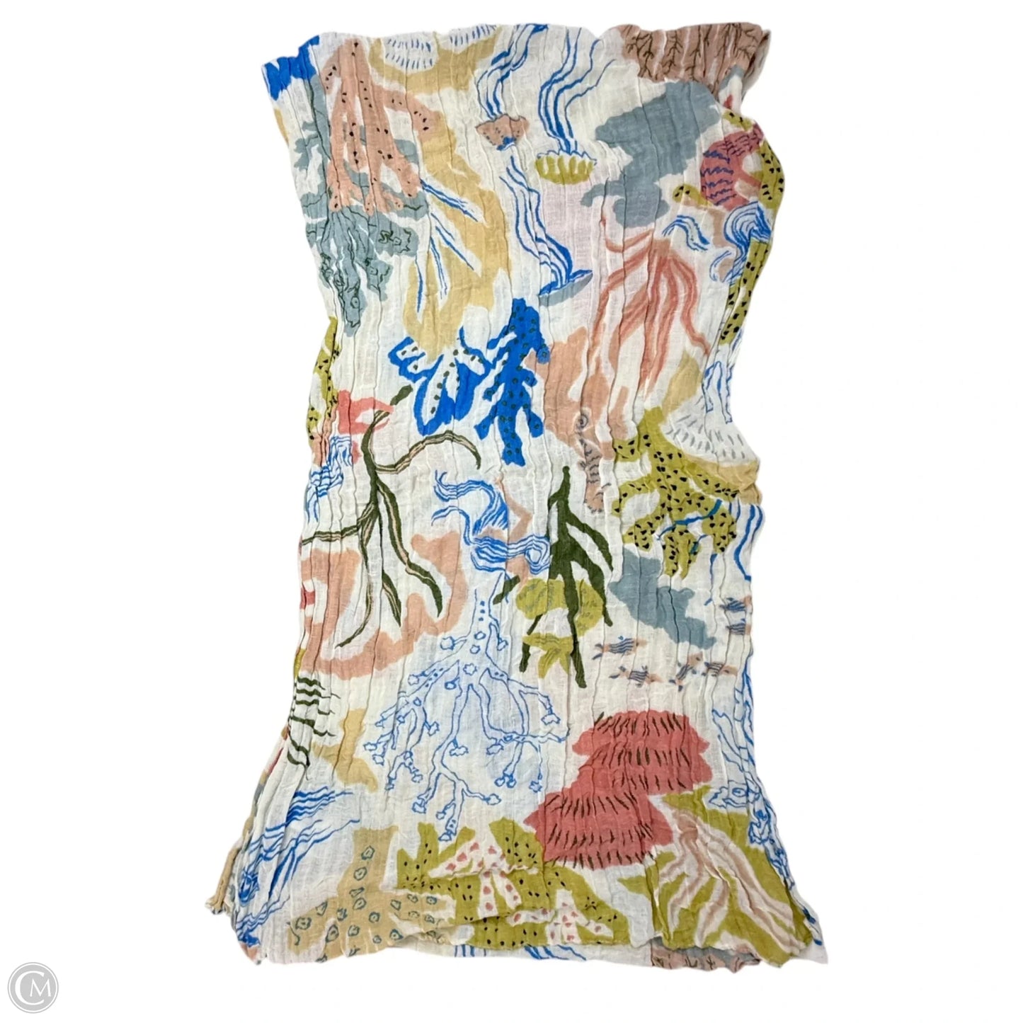 Mermaid Sea Linen Blend Long Scarf By Spartina