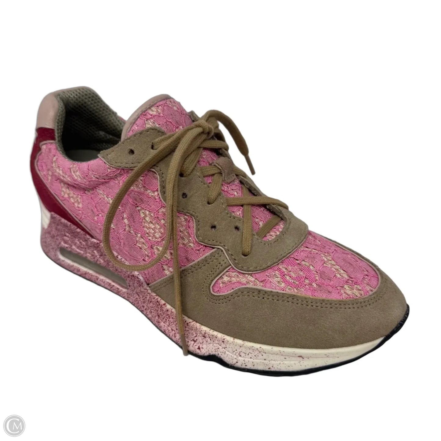 Lace Shoes Sneakers By Ash In Pink & Tan, Size: 9 (39)