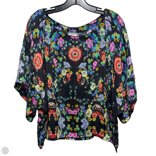 Top Short Sleeve By Johnny Was In Floral Print, Size: M