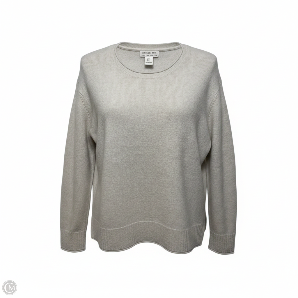 2-Ply Cashmere Relaxed Cropped Crewneck Sweater By Rachel Zoe In Grey, Size: M
