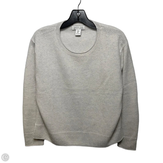 2-Ply Cashmere Relaxed Cropped Crewneck Sweater By Rachel Zoe In Grey, Size: M