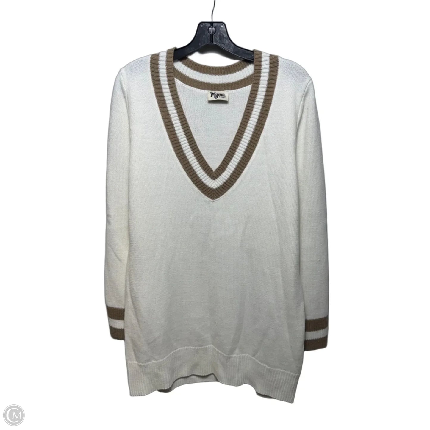 Oversized Sweater By Show Me Your Mumu In Tan & White, Size: Xs