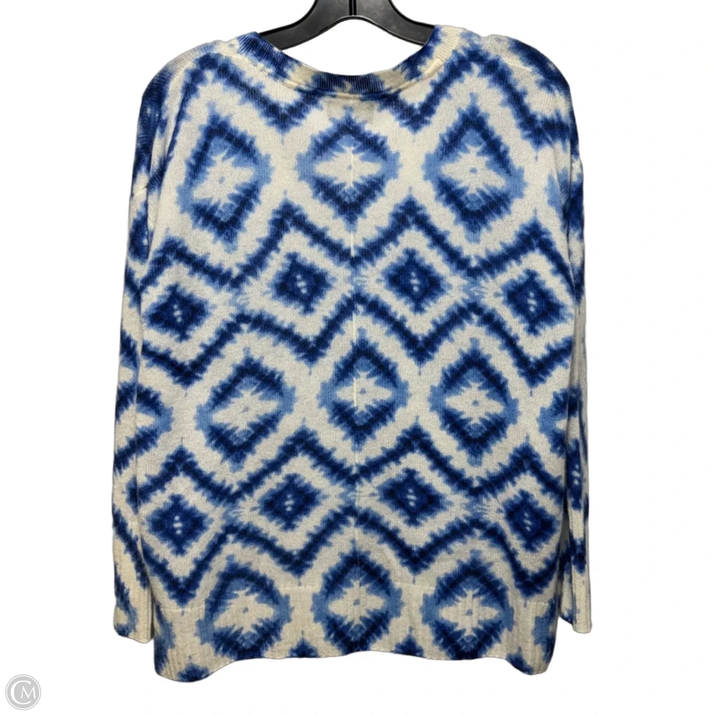 Sweater Cashmere By Pure  In Blue & White, Size: 4
