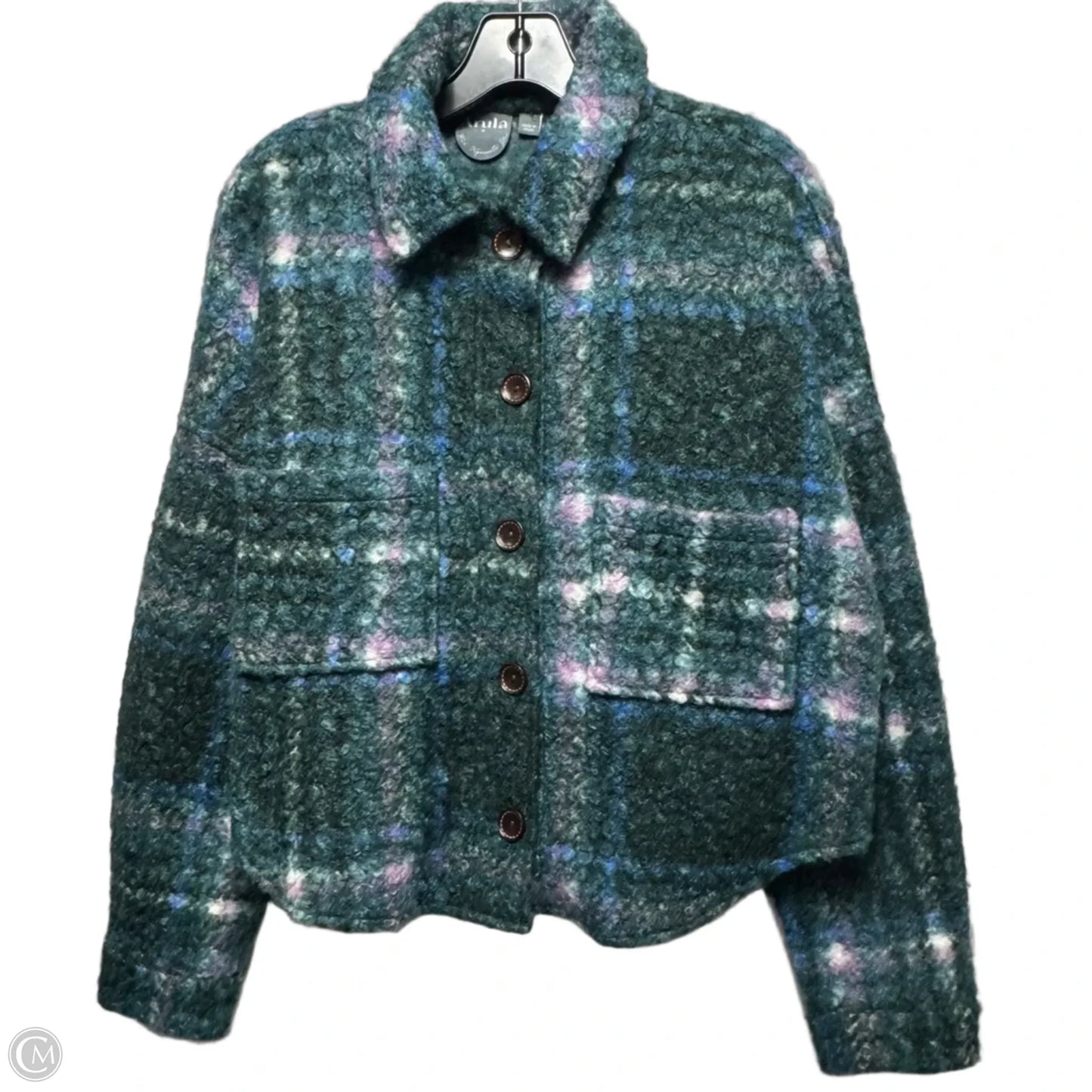 Jacket Shirt By Arula In Plaid Pattern, Size: Xl