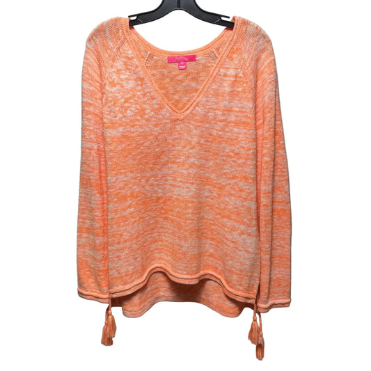 Tassel Sweater Designer By Lilly Pulitzer In Orange, Size: L