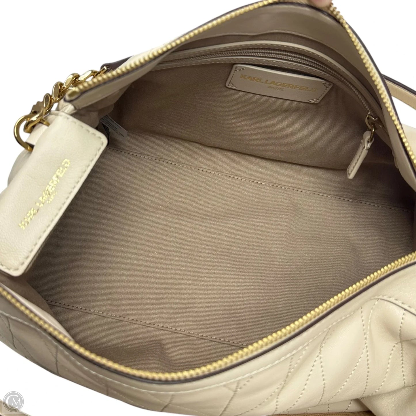 Lafayette Satchel Handbag Designer By Karl Lagerfeld, Size: Medium