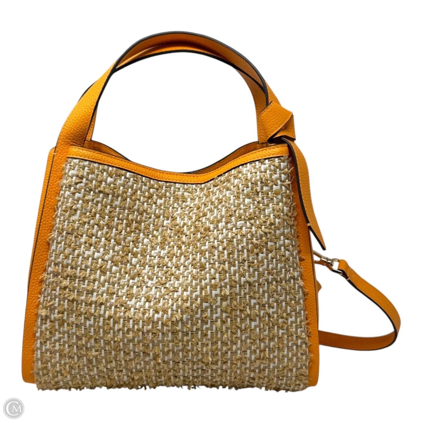 Knott Raffia Handbag Designer By Kate Spade, Size: Medium