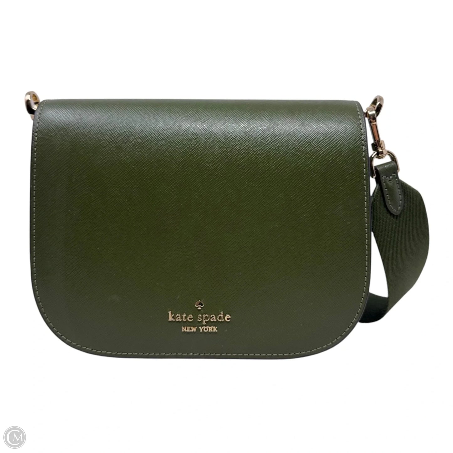 Madison Saffiano Leather Saddle Bag Designer By Kate Spade, Size: Medium