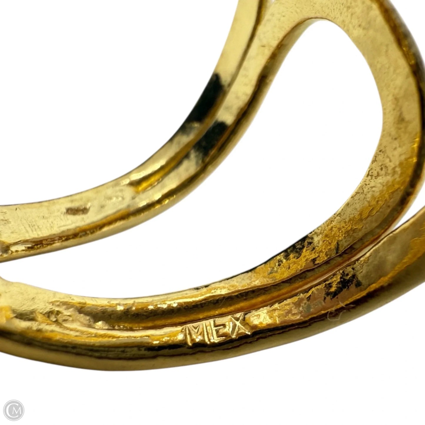 Made In Mexico Hammered 18K Gold Plated Brass Wrap Ring, Size: 7