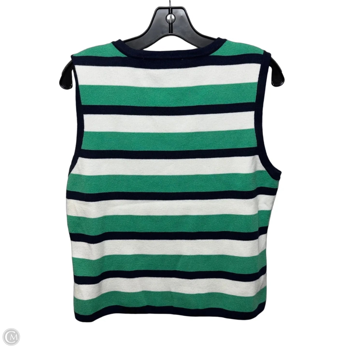 Vest Sweater By Draper James In Striped Pattern, Size: Xl