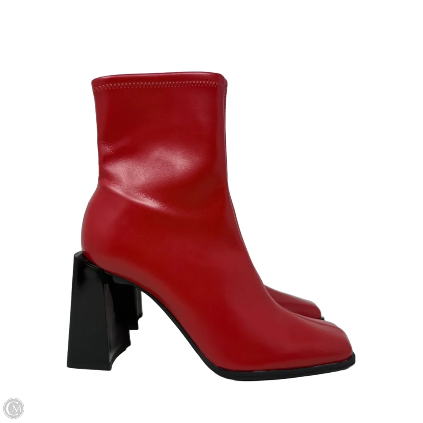 Border-Line Red Ankle Boots By Gianni Bini In Red, Size: 7.5