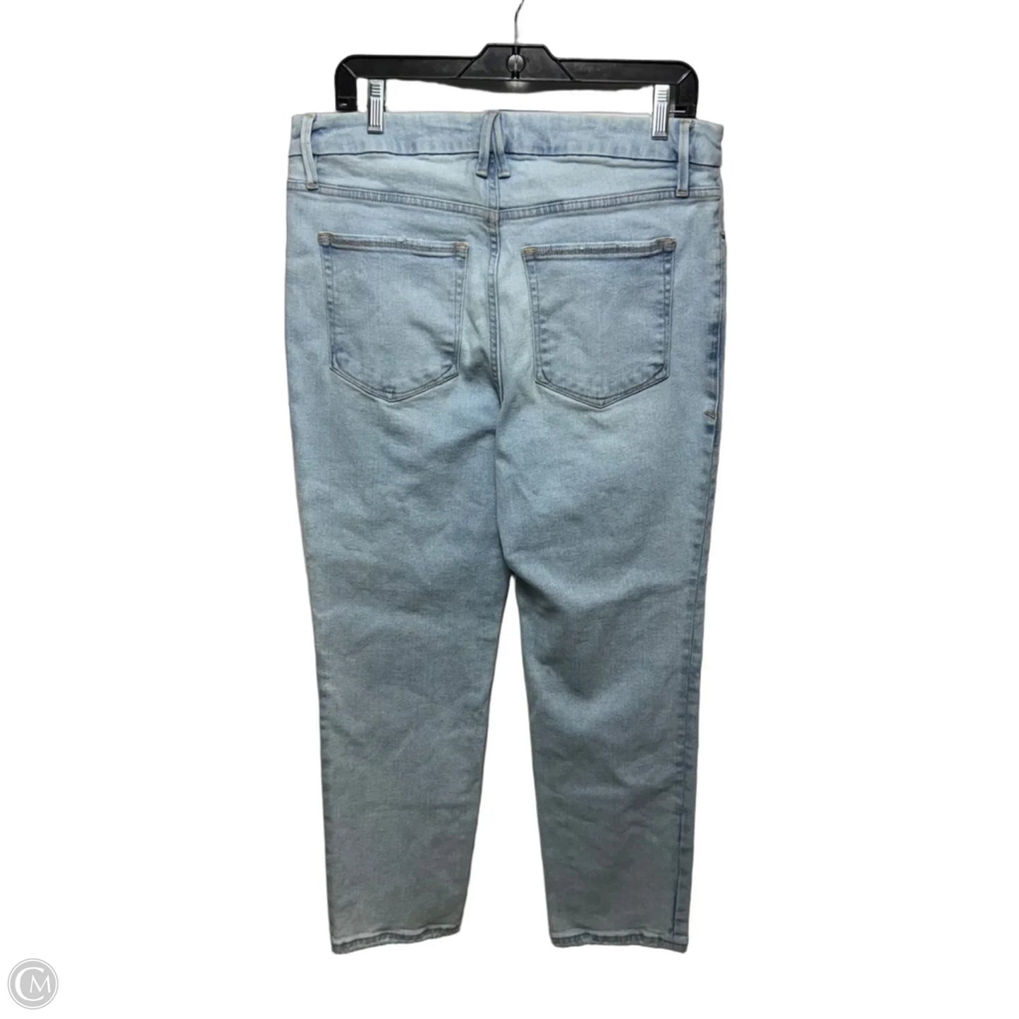 Jeans Straight By Good American In Blue Denim, Size: 14/32