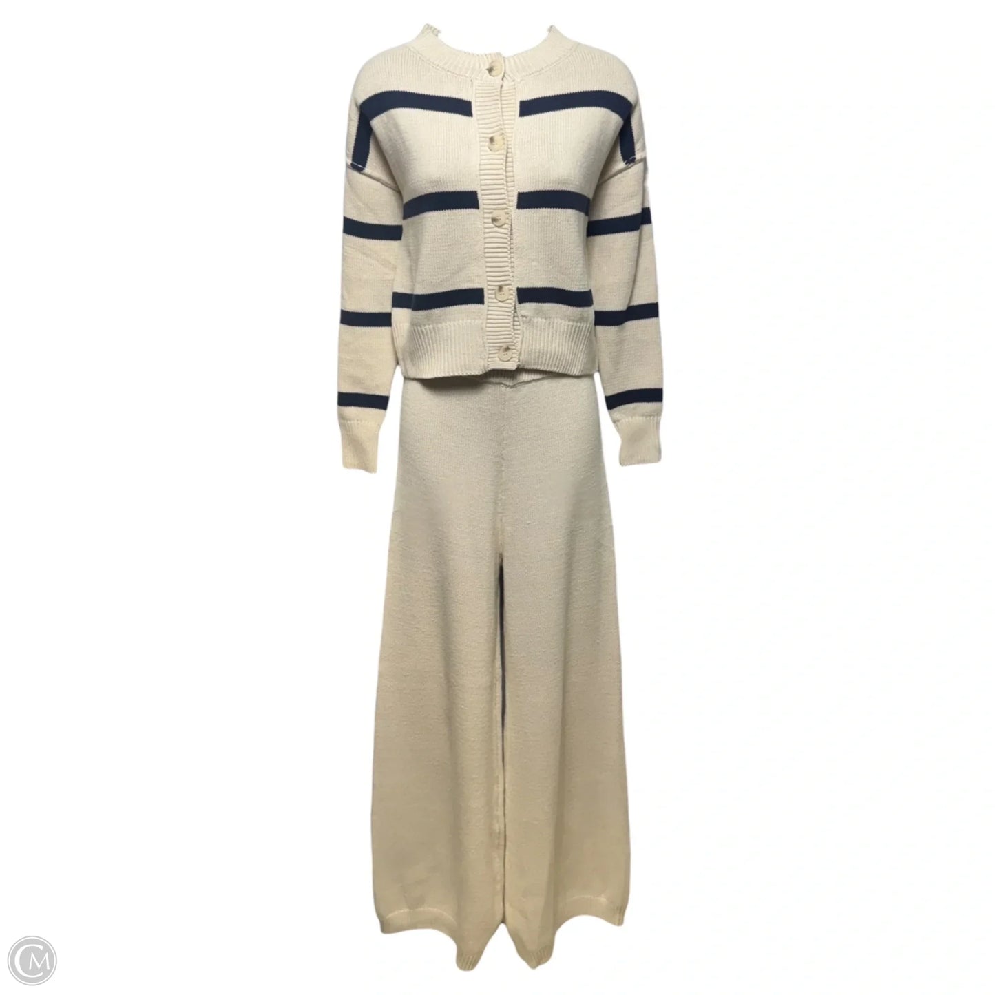 Knit Cardigan & Pants Set By Sincerely Jules In Cream, Size: S
