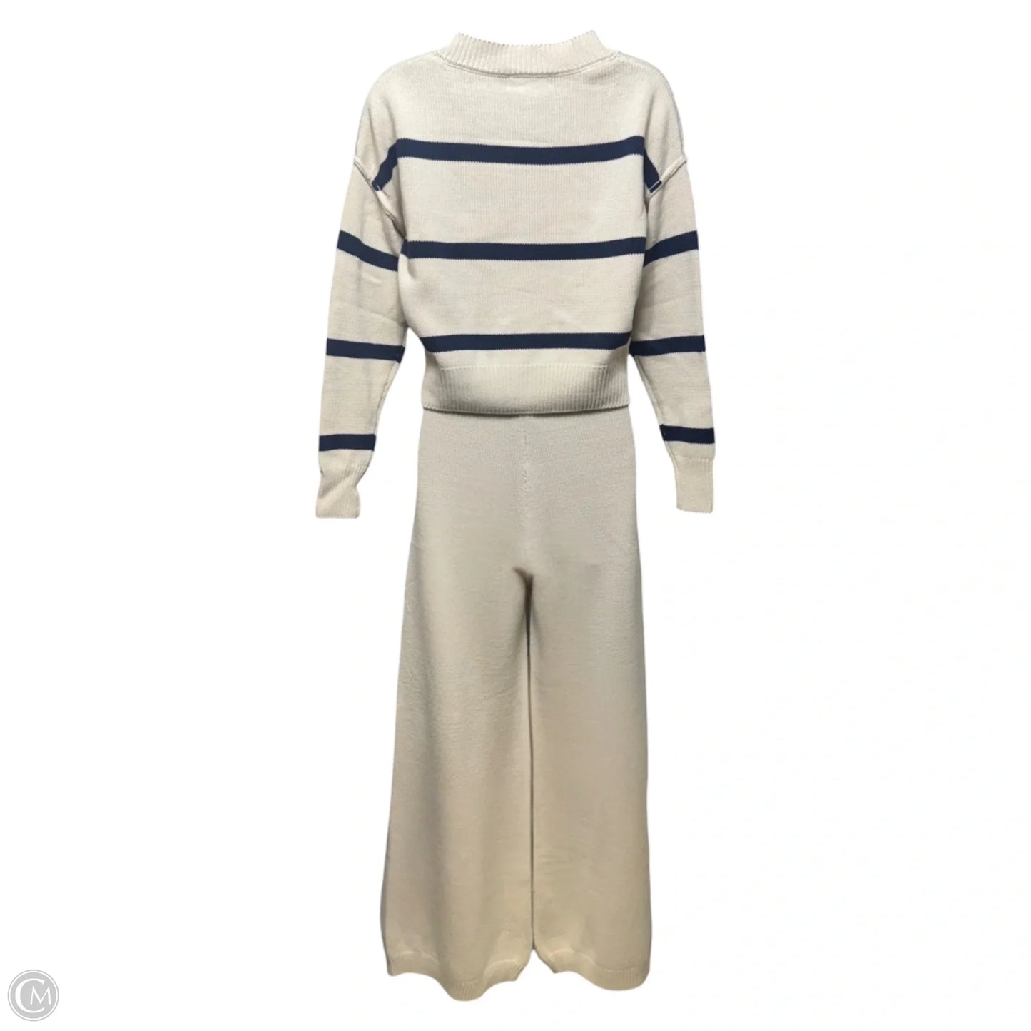 Knit Cardigan & Pants Set By Sincerely Jules In Cream, Size: S