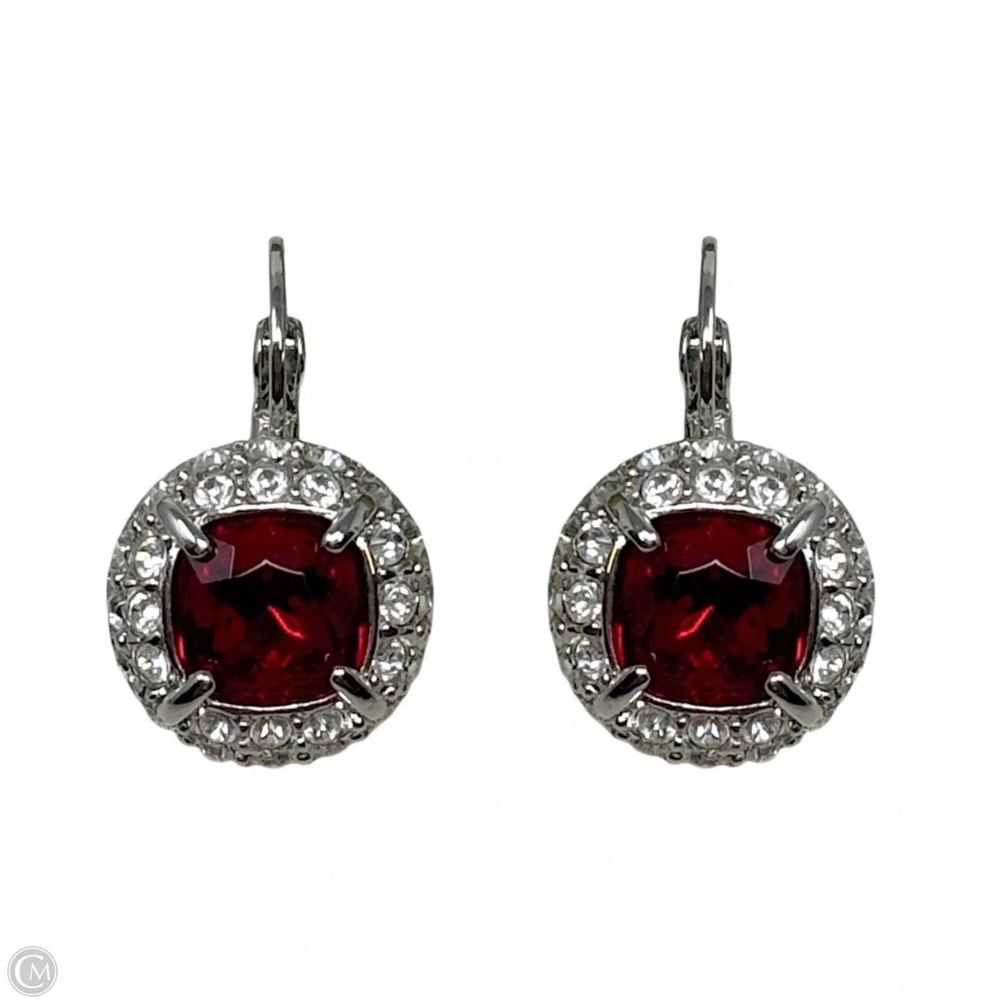 Red Interchangeable Stone Dangle Earrings by Joan Rivers